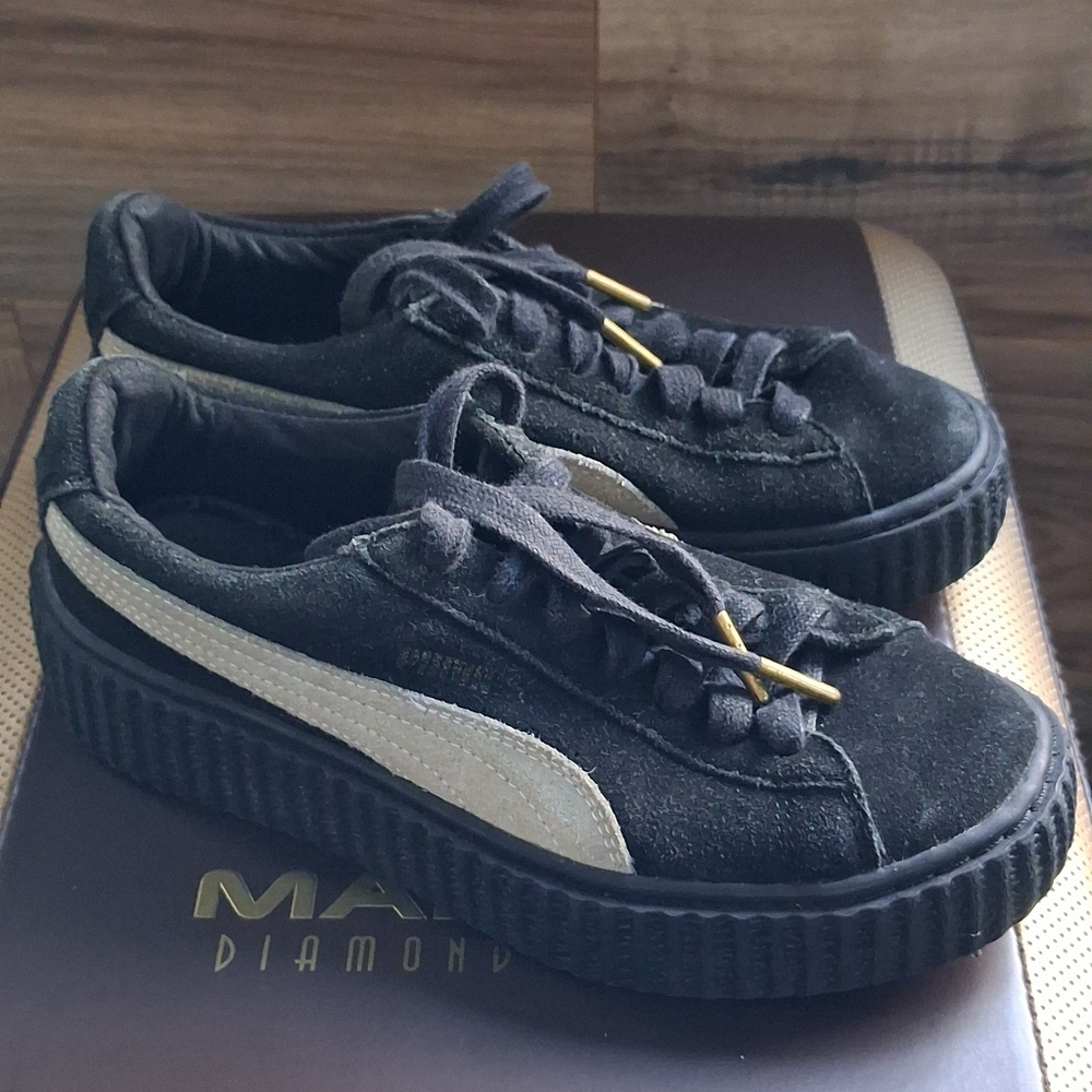 PUMA FENTY CREEPERS RIHANNA BLACK WHITE  Size 6